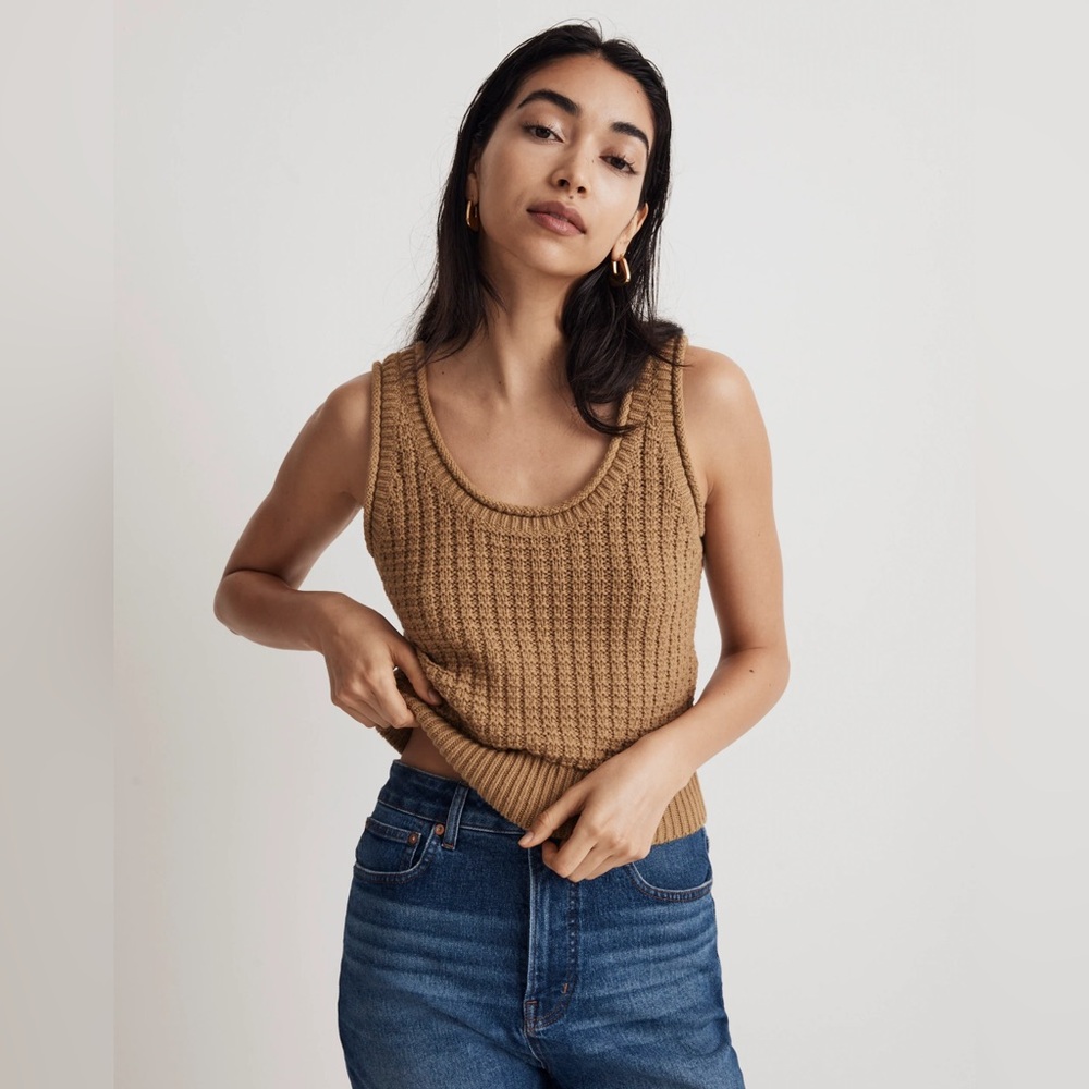 Madewell XXS Textured-Stitch Sweater Tank